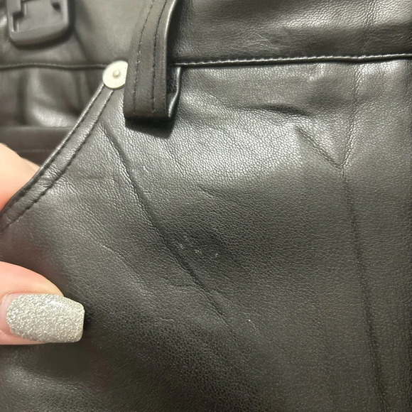 BLANKNYC THE BAXTER Ribcage Straight Leg Faux Leather Pants NWT 29 - Picture 6 of 7